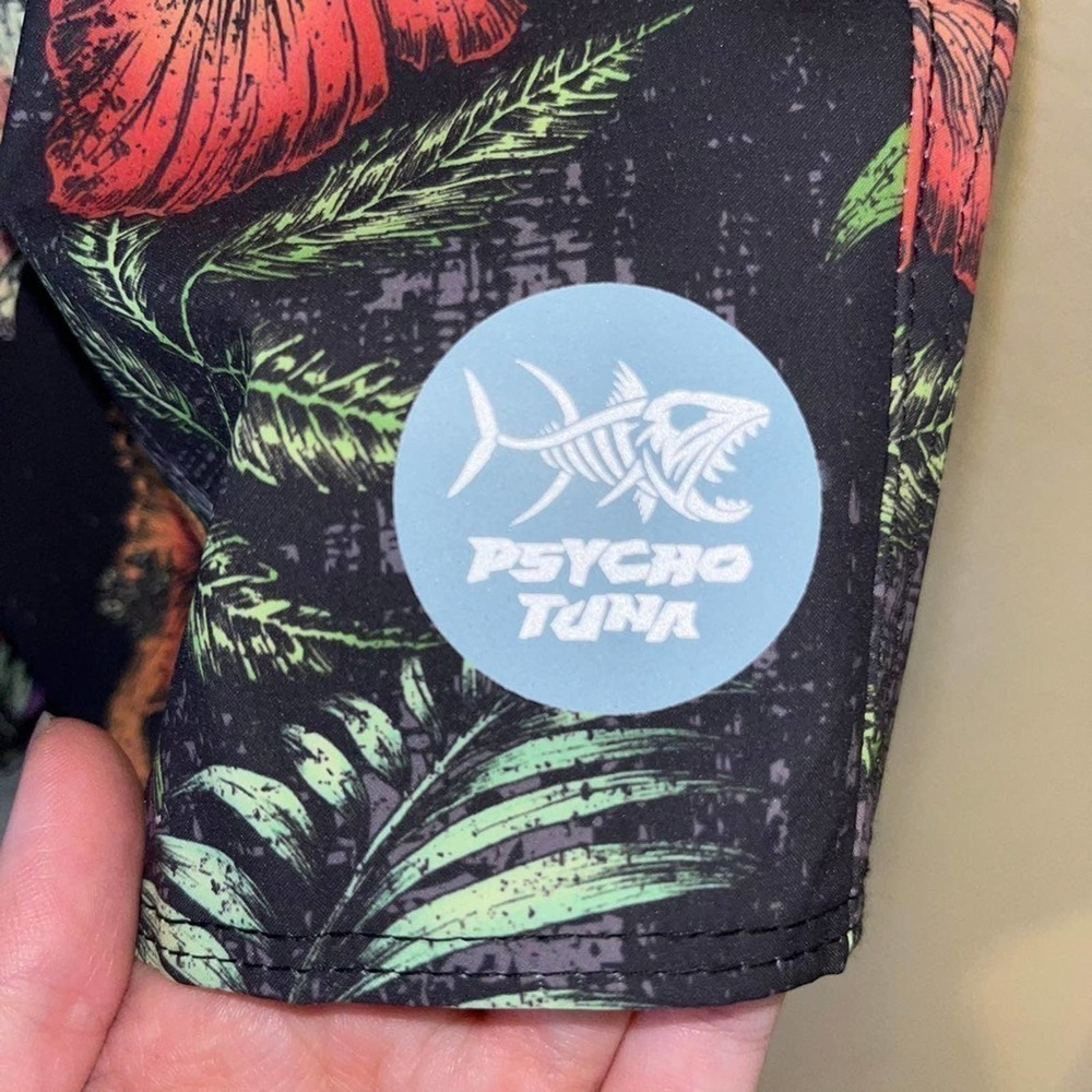 Psycho Tuna Floral Pool Shorts With Waterproof Phone Holder Size Small - Picture 2 of 9